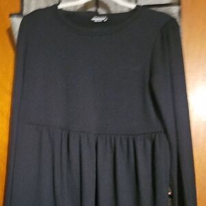 Classic Black Long-Sleeve Womens Dress
